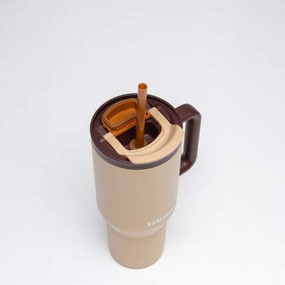 Trinkflasche Kambukka Tumbler 950 ml mit Strohhalm