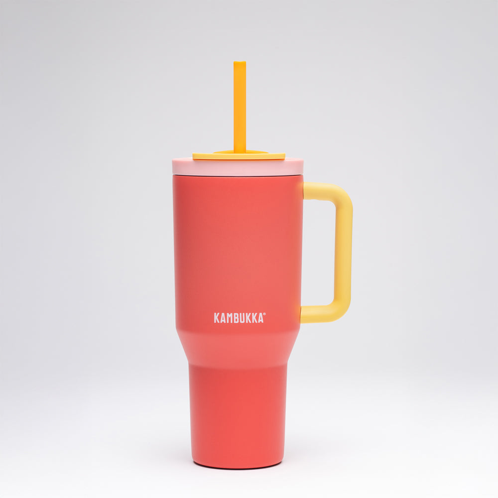 Trinkflasche Kambukka Tumbler 950 ml mit Strohhalm