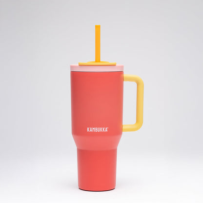 Trinkflasche Kambukka Tumbler 950 ml mit Strohhalm