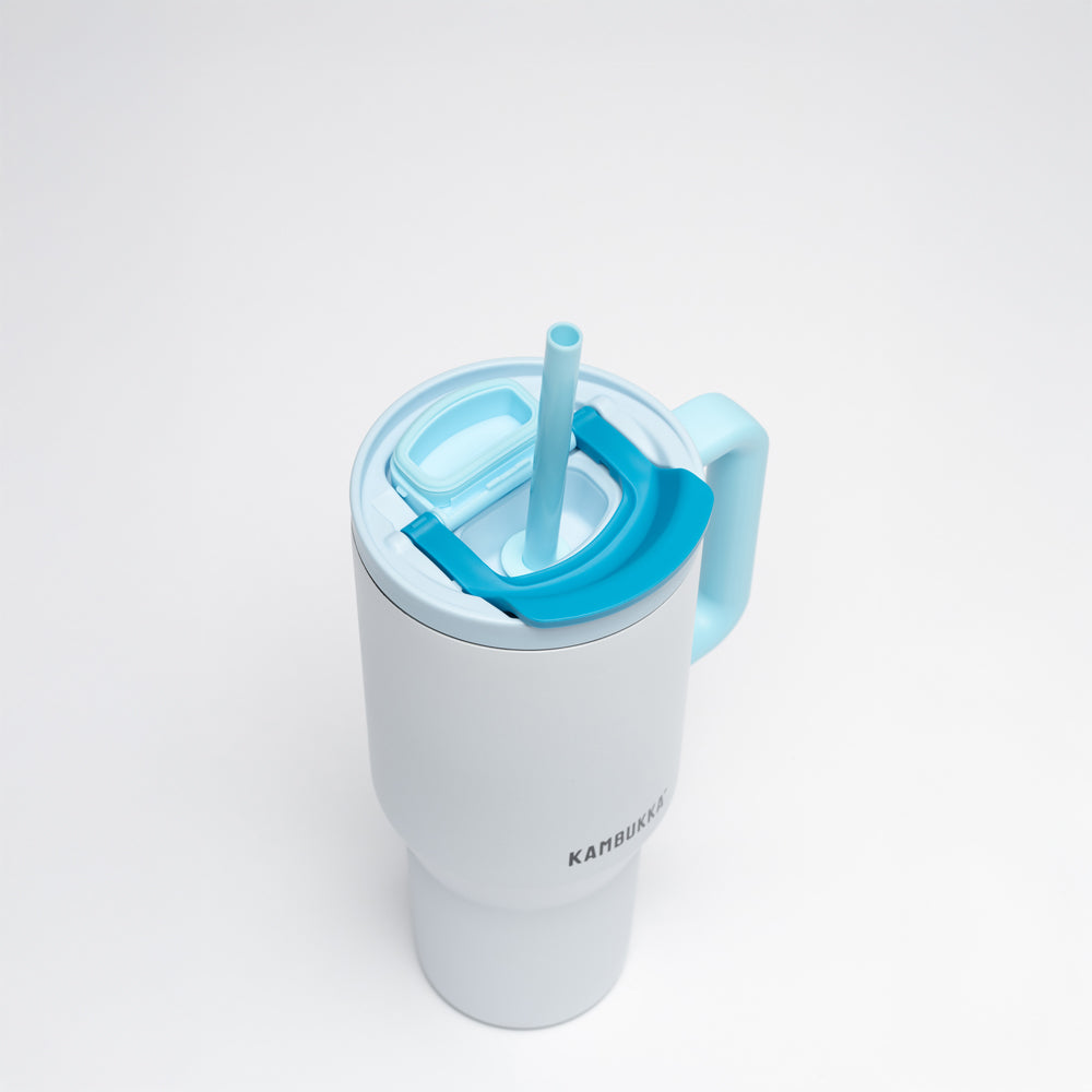 Trinkflasche Kambukka Tumbler 950 ml mit Strohhalm