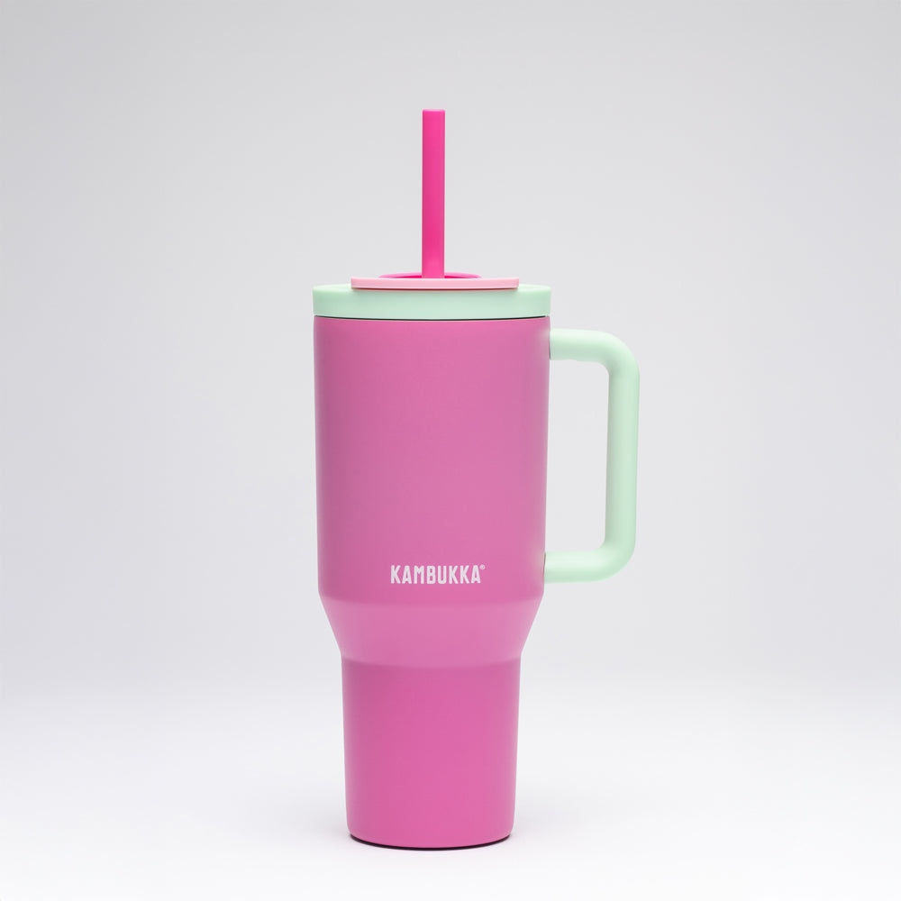 Trinkflasche Kambukka Tumbler 950 ml mit Strohhalm