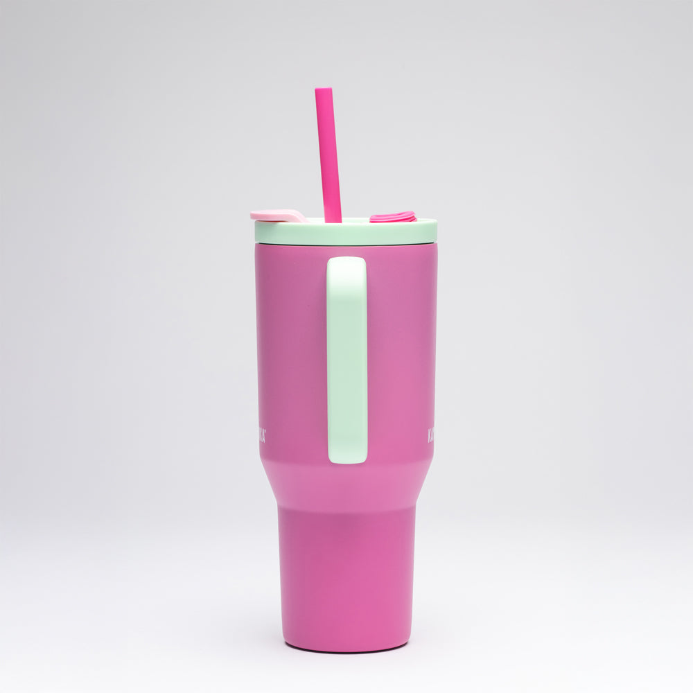 Trinkflasche Kambukka Tumbler 950 ml mit Strohhalm