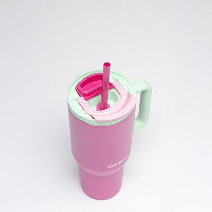 Trinkflasche Kambukka Tumbler 950 ml mit Strohhalm